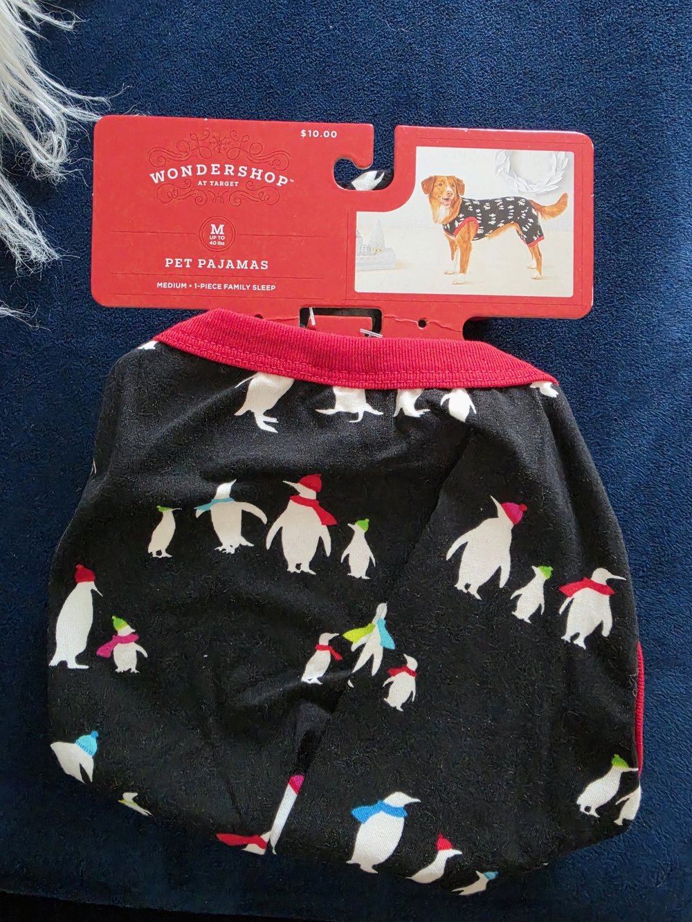 Dog Penguin Print Pajamas Size M.